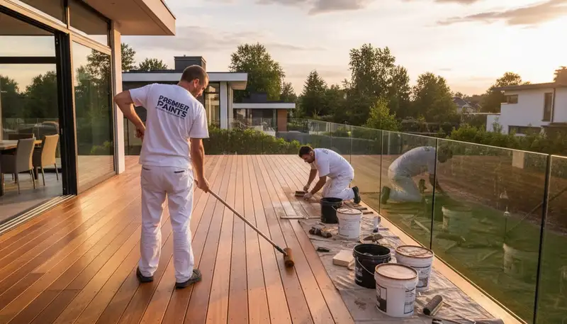 Professional deck staining and restoration by house painters in Anaheim, CA