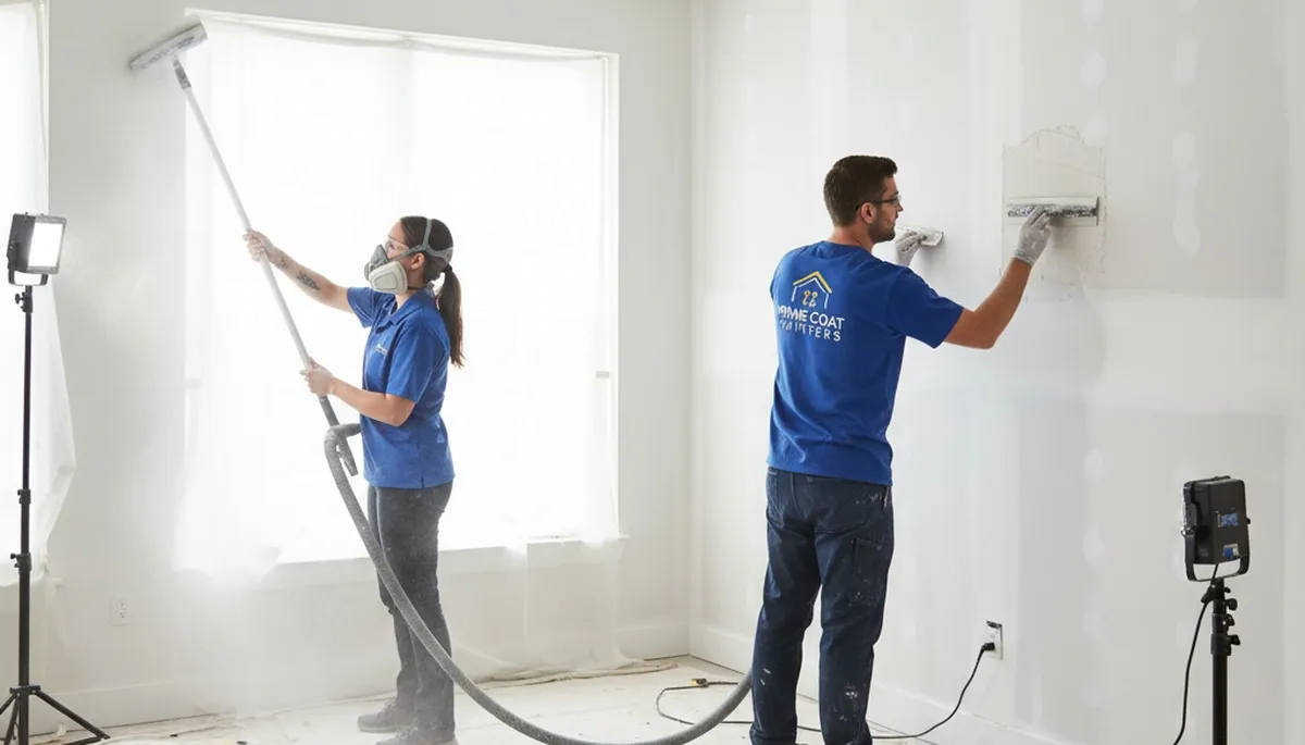 Professional drywall repair and wall restoration in Anaheim, CA home by expert painters
