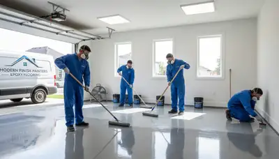 Professional epoxy garage floor coating in Anaheim, CA for durable, polished concrete protection