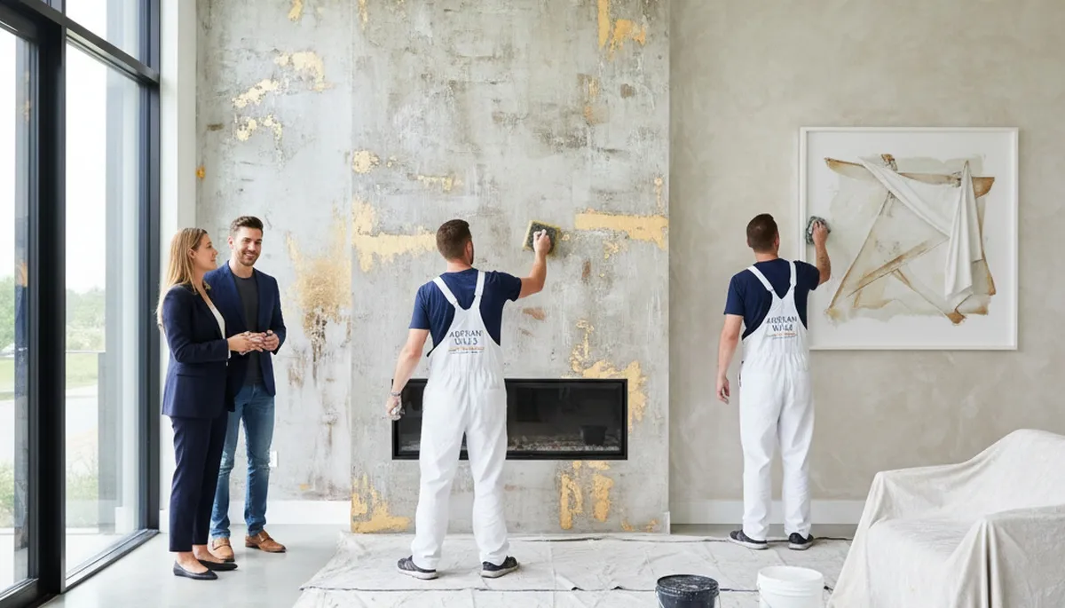 Professional faux painting and decorative wall finishes by expert painters in Anaheim, CA