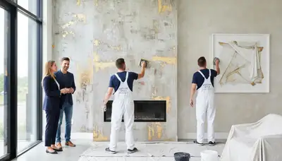 Professional faux painting and decorative wall finishes by expert painters in Anaheim, CA