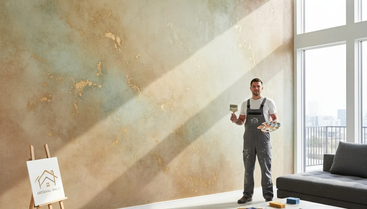 Professional faux painting and decorative wall finishes in Anaheim, CA home interior