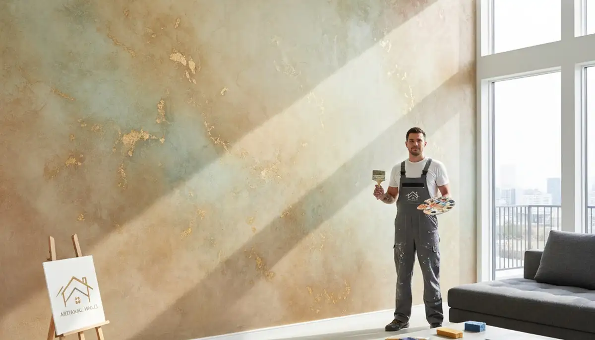Professional faux painting and decorative wall finishes in Anaheim, CA home interior