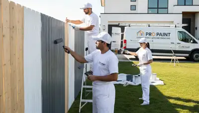 Professional fence painting in Anaheim, CA with durable weather-resistant wood and vinyl finishes