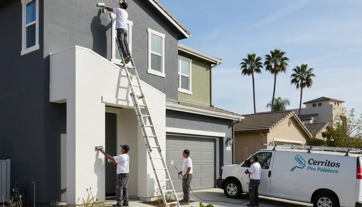 Professional house painting service in Anaheim, CA enhancing home exteriors with expert painters