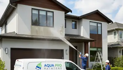 Professional pressure cleaning on Anaheim, CA home exterior removing dirt and grime for fresh curb appeal