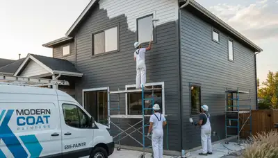 Professional siding painting on Anaheim, CA home exterior with durable, weather-resistant finish